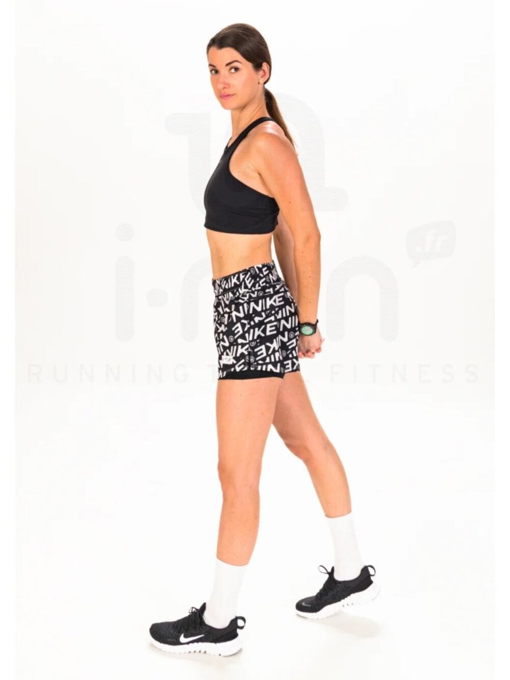 Nike One Women's Dri-FIT High-Waisted 3" 2-in-1 Shorts Black compression XS